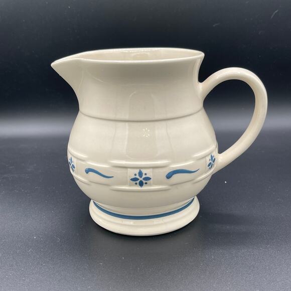 Longaberger Blue Woven Traditions 5-1/2" Pitcher - Picture 1 of 10